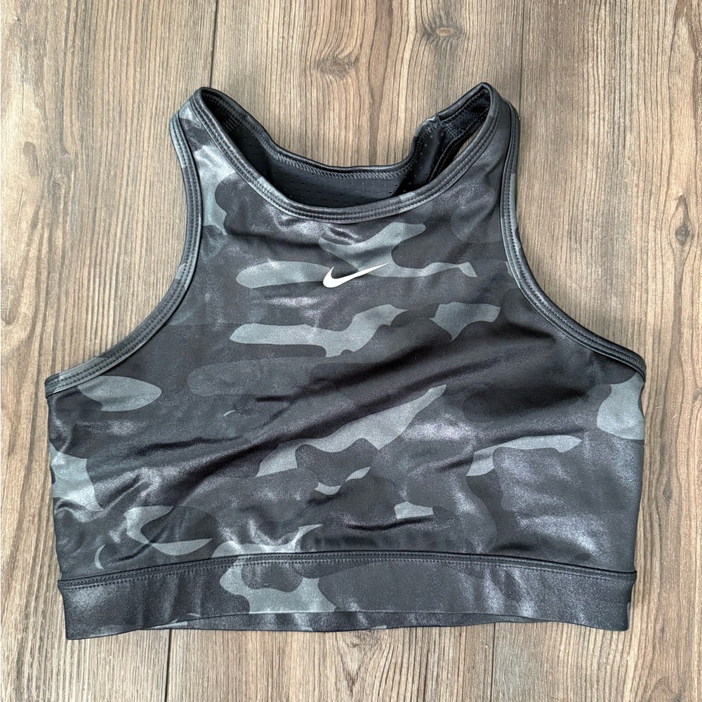 Nike camo sports bra size small